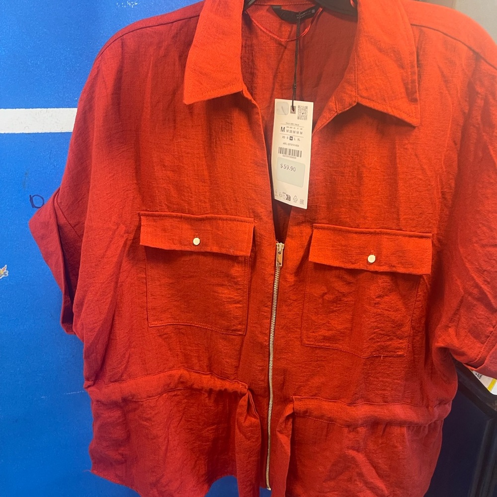 Zara Red Women's Shorts